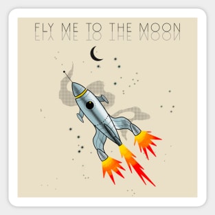 Fly me to the moon Sticker